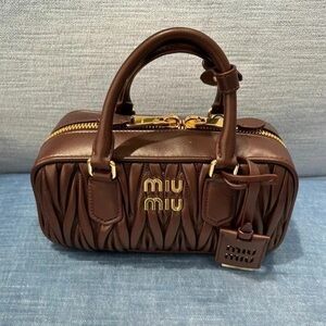Miu Miu Arcadie Nappa Leather Handbag